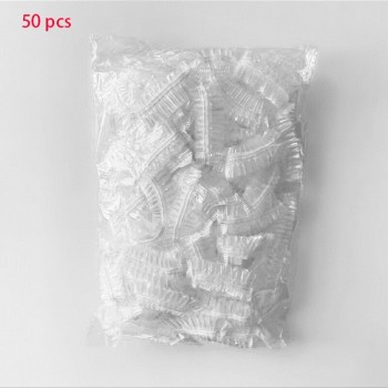 50-Pack Disposable Pink Shower Hair Caps - Waterproof Spa Salon and Hotel Hair